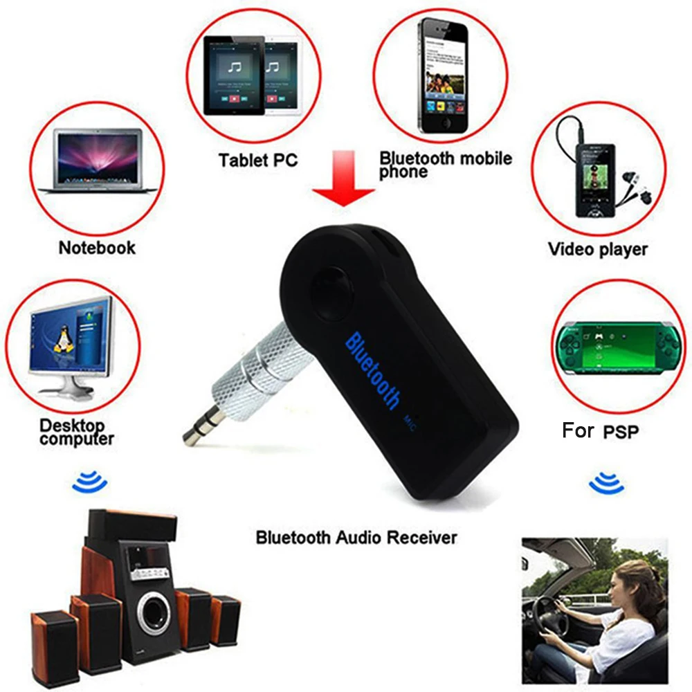 Ricevitore Audio Musicale Compatibile Con Bluetooth Wireless 3.5Mm Streaming Adattatore Per Cuffie Auto A2Dp Vivavoce