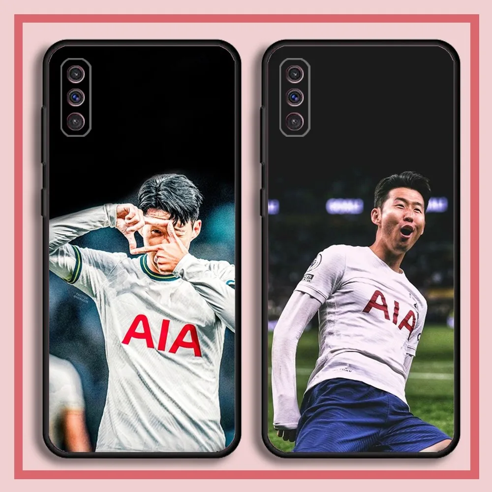 Custodia Per Telefono Da Calcio S-Son H-Heung Min Per Samsung S23,23,22,30,21,10,9,Note20 Ultra,Lite,Ultra,5G,Plus,Fe, Custodia Morbida Nera