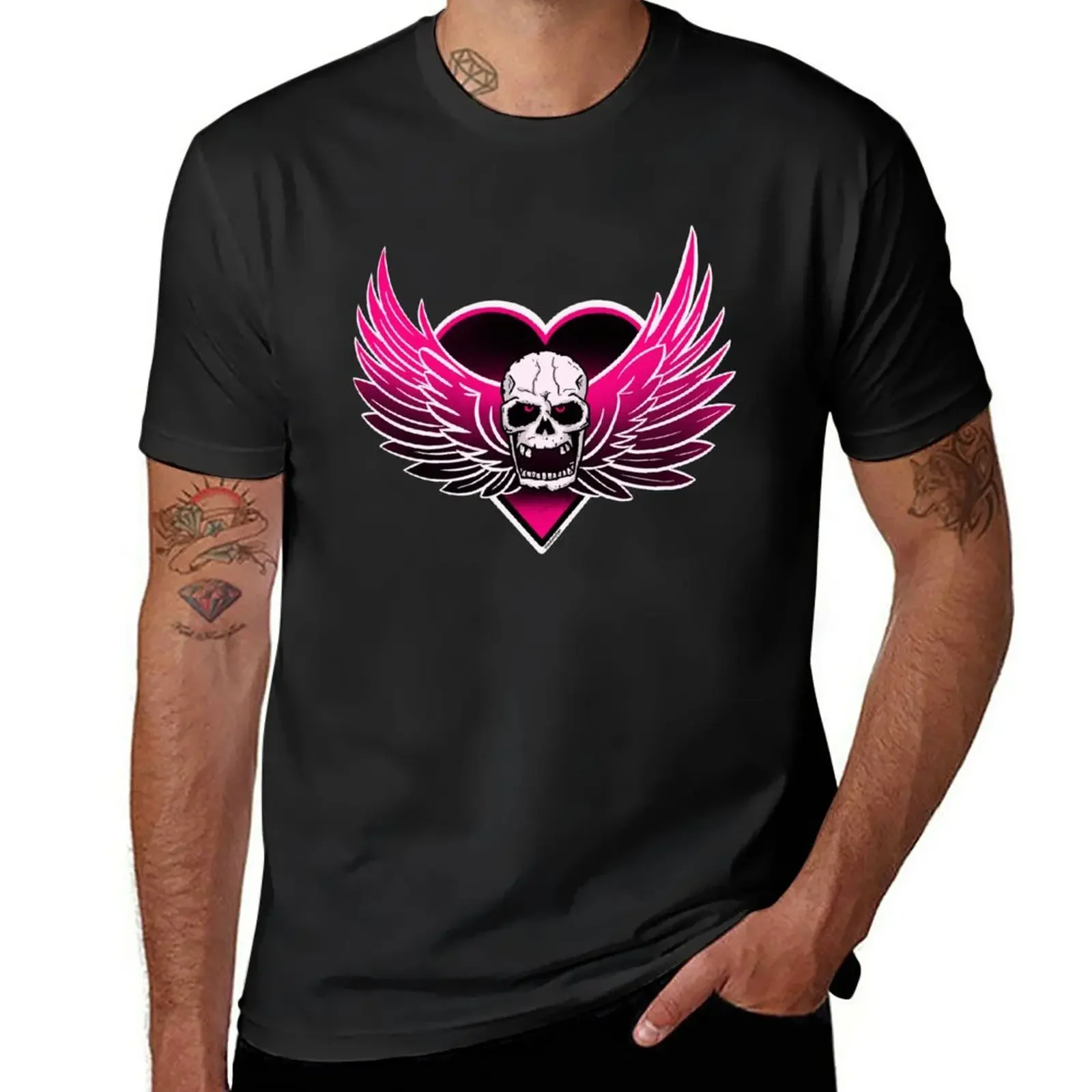 Hitman Hart Logo T-Shirt Vintage Ragazzi Bianchi T-Shirt Uomo