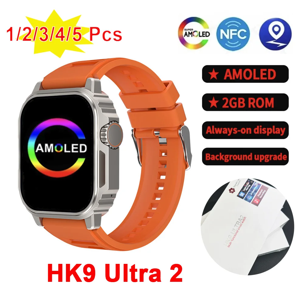 Amoled Smart Watch Hk9 Ultra 2 Ai Watch Faces Dynamic Island Compass Chatgpt Nfc Smartwatch Per Uomo All'Ingrosso