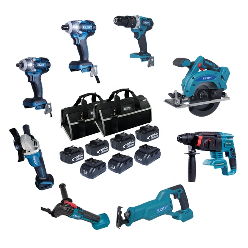 Kit Di Attrezzi Professionali Ekiiv Per La Casa Brushless 20V 18 Volt Agli Ioni Di Litio Bests Ingco Tools Kit Combinato Di Strumenti Cordless 18V