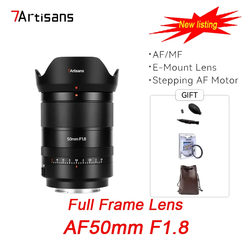 7 Artigiani 50Mm F1.8 Full Frame Grande Apertura Stm Auto Focus Standard Prime Lens Per Sony Fe Mount