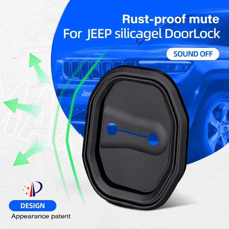 4Pcs Car Door Lock Buckle Latch Stop Antiruggine Door Lock Protect Cover Per Jeep Cherokee Compass Patriot Renegade Grandcherokee