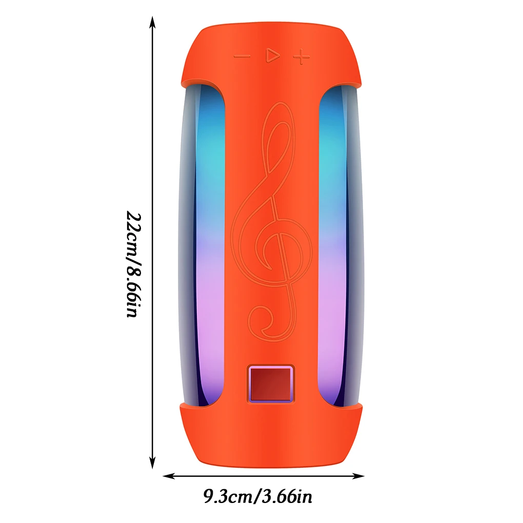 Protezione Altoparlante Soundbox Cover In Silicone Sostituzione Della Copertura Dell'Altoparlante Compatibile Con Bluetooth Per Jbl Pulse 4, Orange