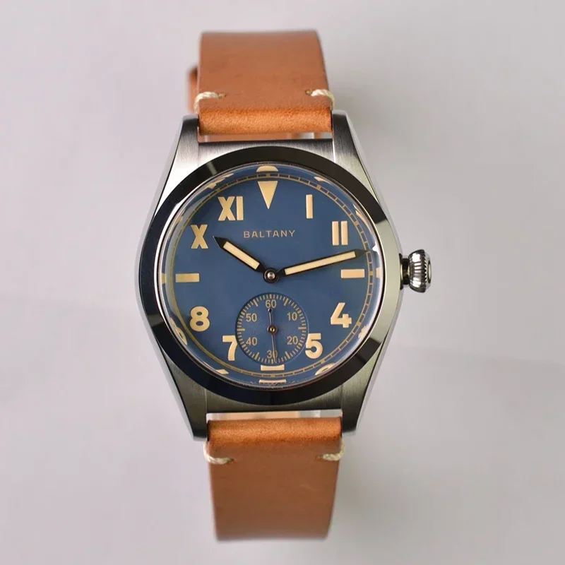 Baltany Vintage Bubble Back Watch Ovetto Acciaio Inossidabile Daruma St1701 Retro Bubbleback California Dial Man Orologio Meccanico