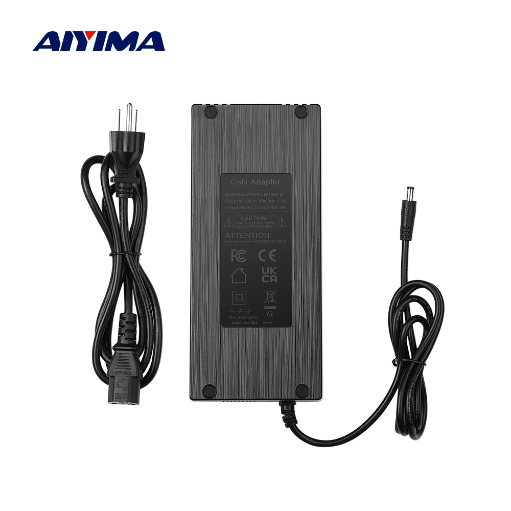 Aiyima Audio 48V 10A Gan Amplificatore Adattatore Di Alimentazione 48V 5A Interruttore Spina Di Alimentazione Per A07 A70 A07 Max Tpa3255 Tas5630 Ampl