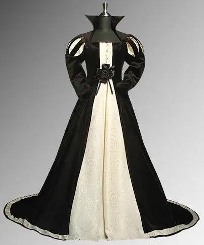 Tudor Abito Da Sposa Tudor Rinascimentale Bellissimo Abito Da Sposa In Velluto Nero Queen Princess Dress Custom Made