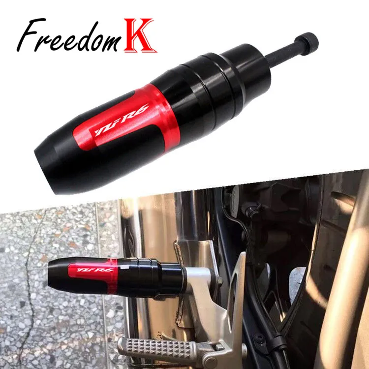 Per Yamaha Yzf-R6 Yzfr6 Yzf R6 Accessori Moto Cnc Frame Crash Pad Cursori Di Scarico Crash Protector Con Logo