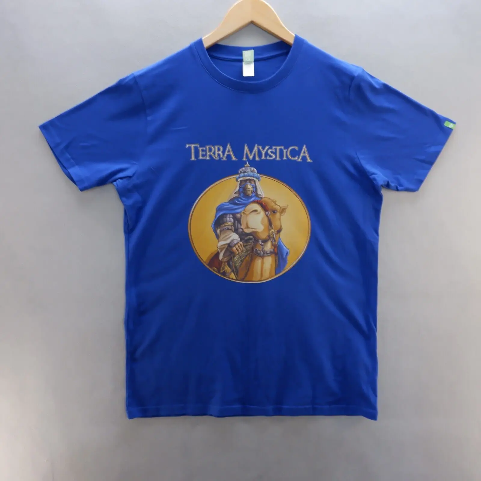Maglietta Da Uomo Terra Mystica Maniche Lunghe O Corte In Cotone Con Stampa Blu Grande