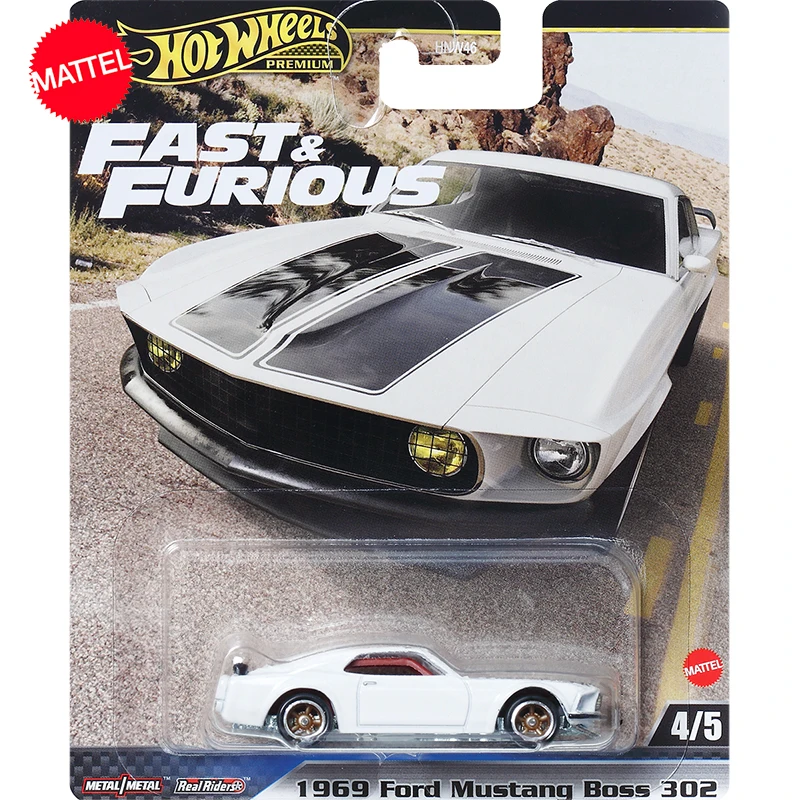 Original Mattel Hot Wheels Premium Car Metal Fast And Furious Ford Mustang Boss 302 Modello Di Veicolo Giocattoli Per Regalo Di Compleanno Per Ragazzi