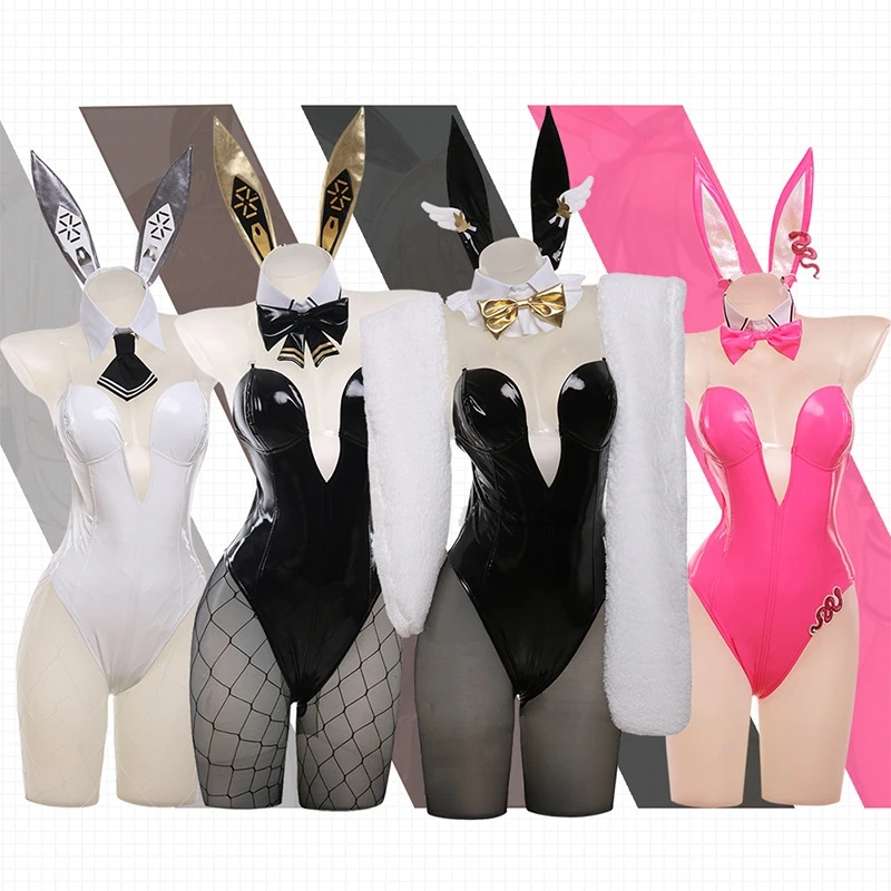 Nikke The Goddess Of Victory Bunny Girl Blanc Noir Cosplay Fantasia Costume Uniforme Sexy Per Ragazze Donne Vestito Travestimento Di Halloween