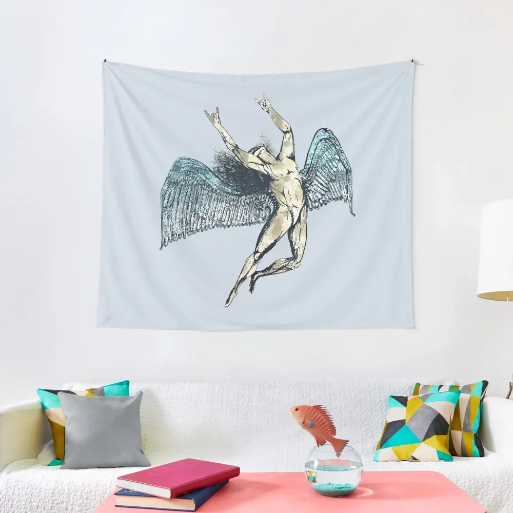 Icarus Getta Le Corna-Super Blue Grunge New Blue Arazzo Cose Per Decorare L'Arazzo Della Stanza