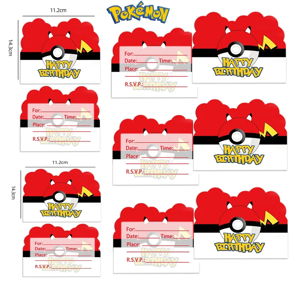 Pokemon Fairy Ball Biglietto D'Invito Per Matrimonio Pikachu Carte Per Carte A Pagina Singola Packer Pocket Ball Cards For Kids Party Holiday Gifts Co