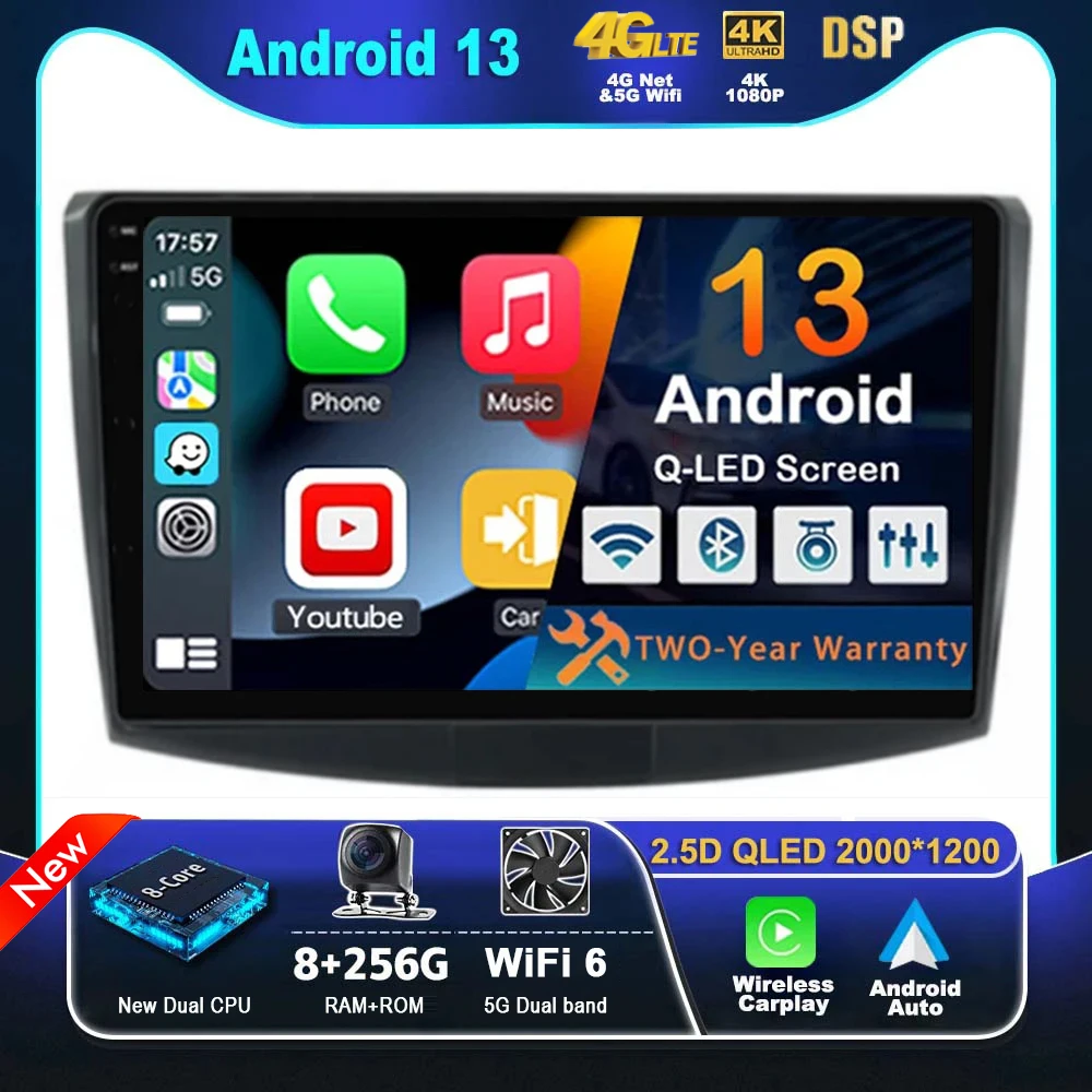 Android 13 Per Volkswagen Vw Passat B6 B7 Cc 2007-2016 Carplay Radio Multimedia Player Auto Car Radio Wifi 4G Gps Dsp48Eq 2Din