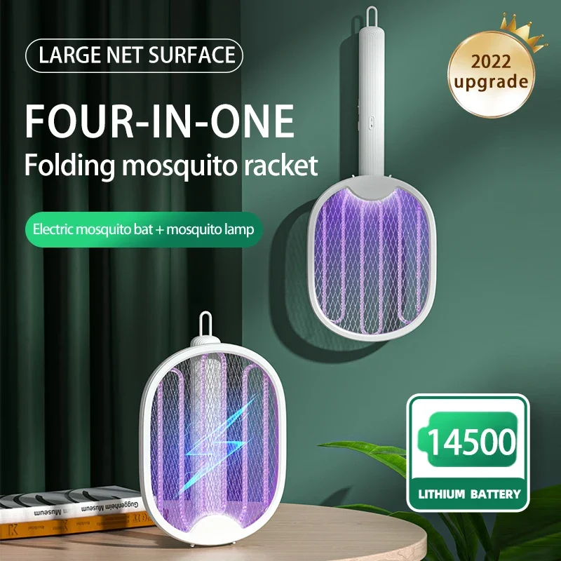 Pieghevole Elettrico Mosquito Killer Zapper Raqueta Mata Electrico Usb Ricaricabile Zanzare Mata Fly Tue Mouche De Anti Zanzare