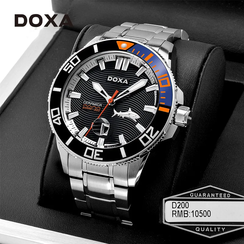 Nuovo Orologio Doxa Top Brand Squisito Orologio Da Uomo In Acciaio Inossidabile 316L Luminoso Automatico Data 30M Orologio Al Quarzo Sportivo Impermea