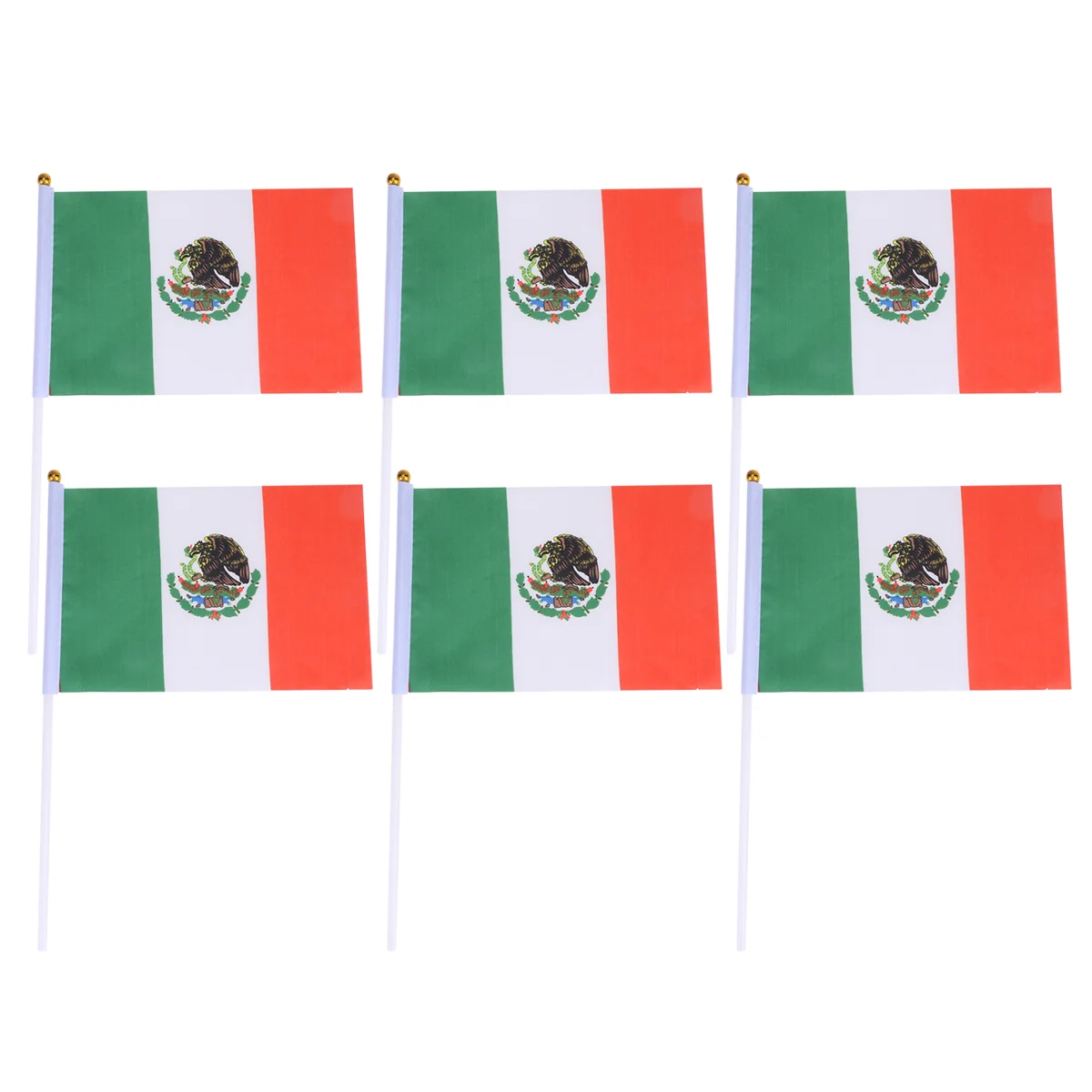 50Pcs Hand Held Small Mexico Flag On Stick International World Country Stick Flags Banner Decorazione Per Feste