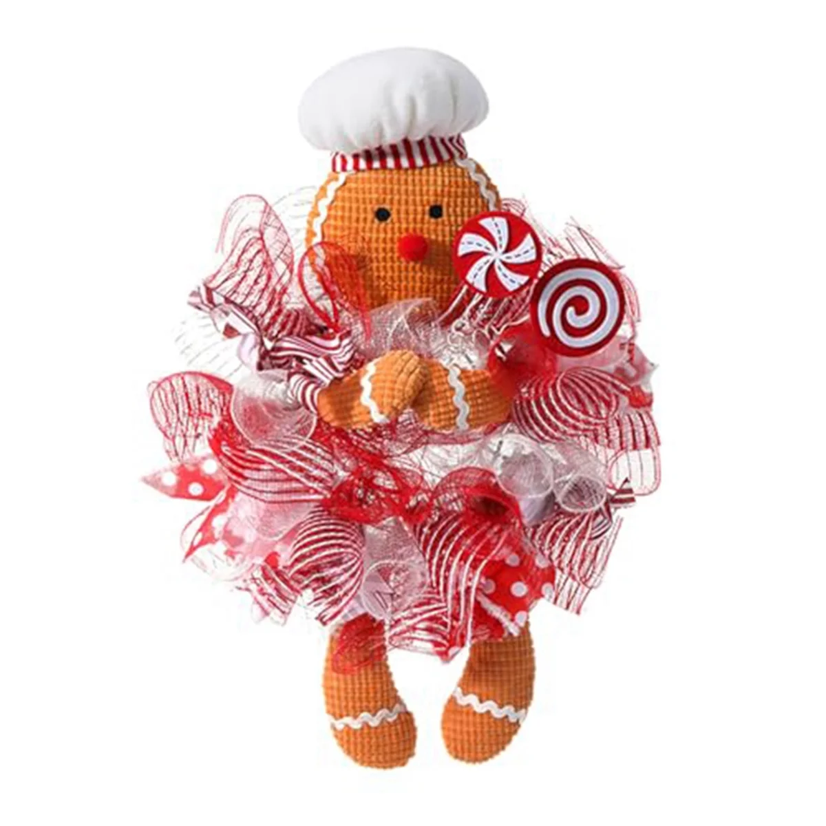 Gingerbread Man Wreath Cute Gingerbread Boy Front Door Wreath Farcito Ghirlanda Ornamento Decorazioni Per Wall Window B