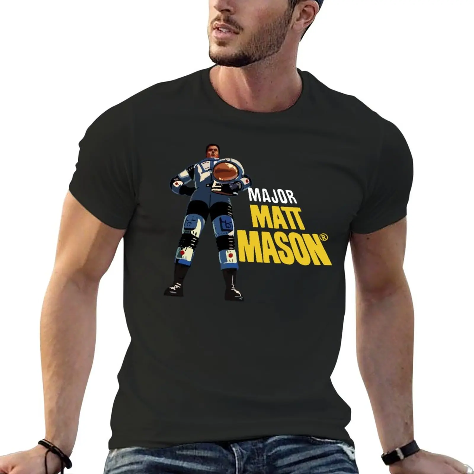 New Major Matt Mason T-Shirt Magliette Pesanti Magliette Taglie Forti Maglietta Grafica Maglietta Oversize Abbigliamento Uomo