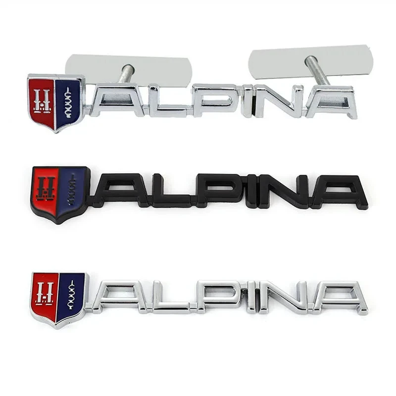 3D Metallo Per Alpina Logo Car Front Hood Grill Mugen Emblem Badge Stickers Badge Decor Accessori