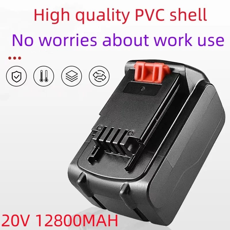 Batterie 100% Li-Ion Ricaricabili 20V 12.8Ah Pour Remplacement D'Outils Electriques Black & Decker Lb20 Lbx20 Lbxr20