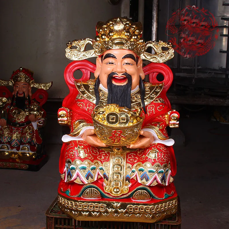 38Cm Sud-Est Asiatico Dio Della Ricchezza Home Company Shop Patron Saint Porta Soldi Buona Fortuna Caishen Ye Protezione Spirituale Efficace