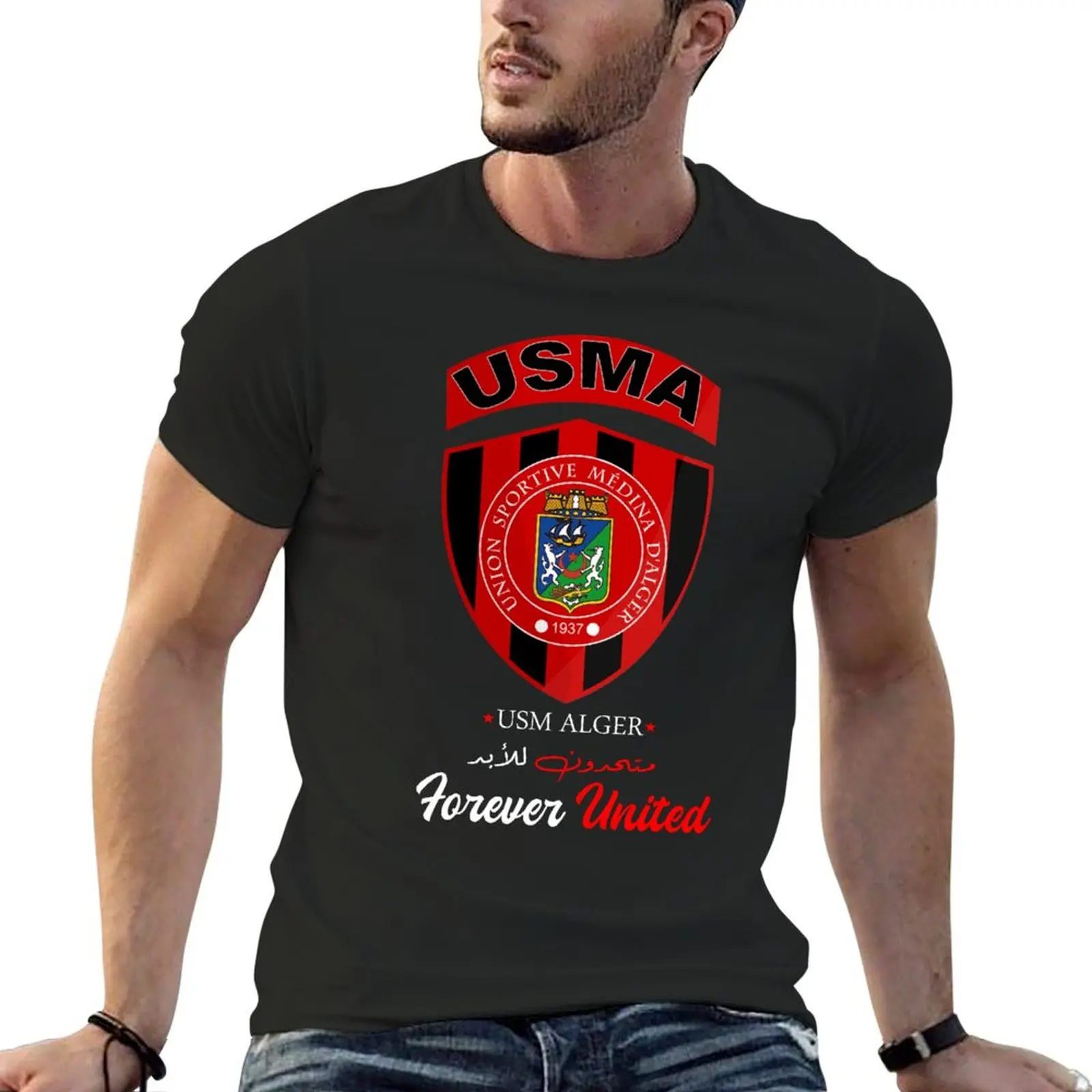 Usm Alger Football Fans T-Shirt Anime Clothes Camicie Graphic Tees Mens Plain T-Shirt
