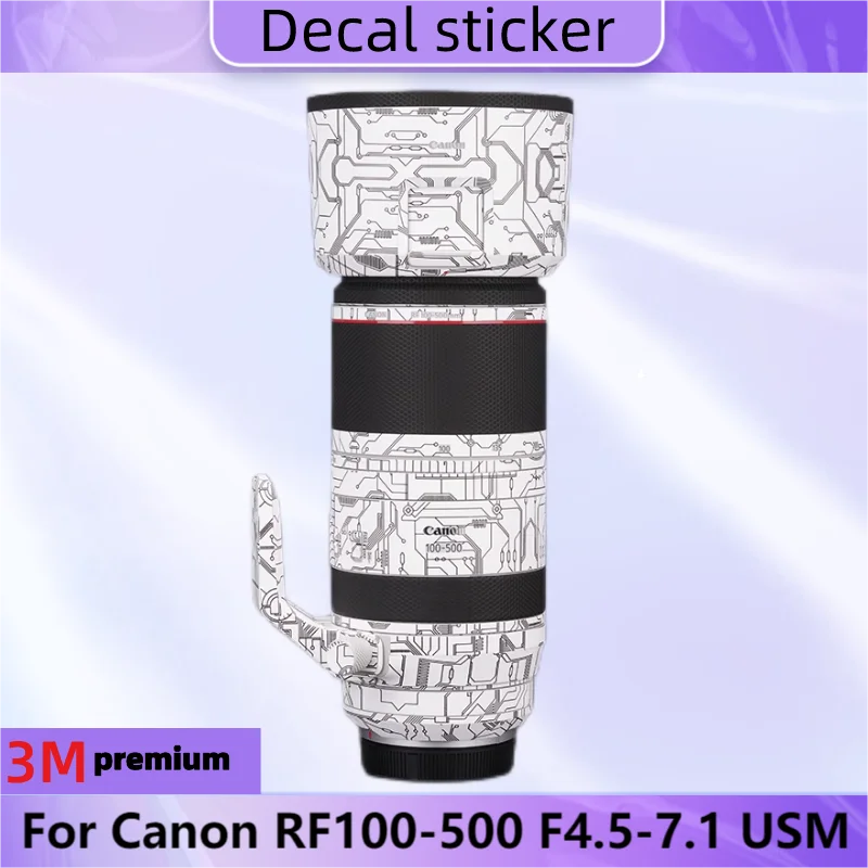 Per Canon Rf100-500 F4.5-7.1 Usm Lens Body Sticker Decalcomania Protettiva Per La Pelle Pellicola Avvolgente In Vinile Cappotto Protettivo Antigraffio
