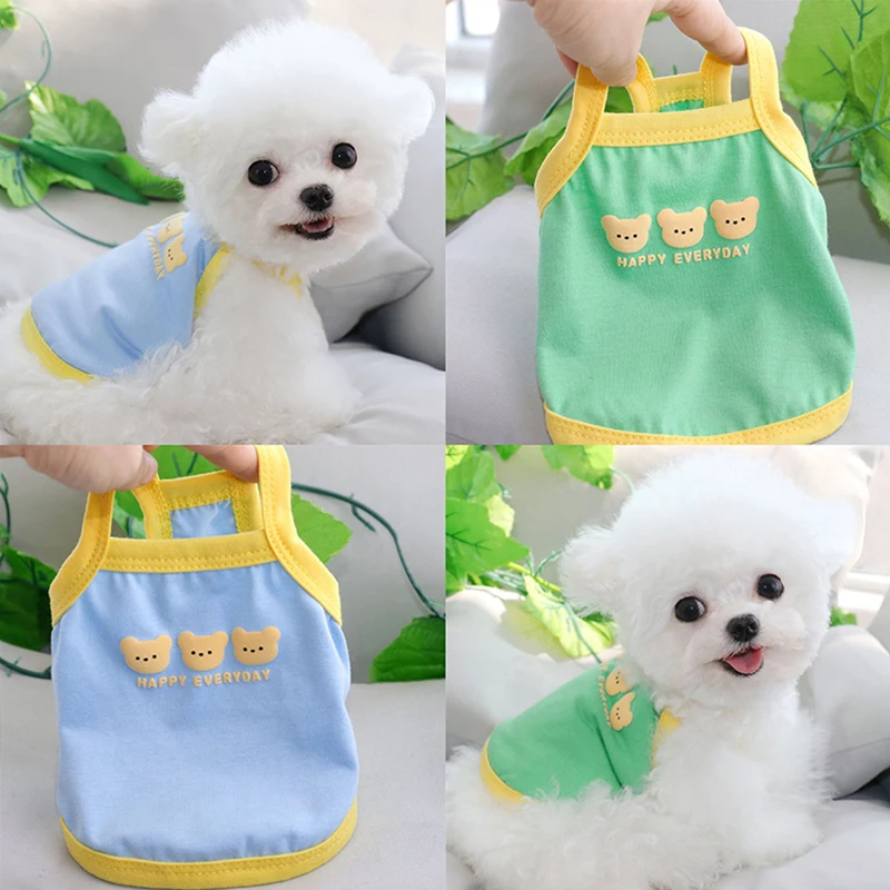 Cartoon Puppy Camisole Summer Dog Clothes Pet Teddy Home Clothes Di Bear Fashion Clothes Soft Pet Supplies