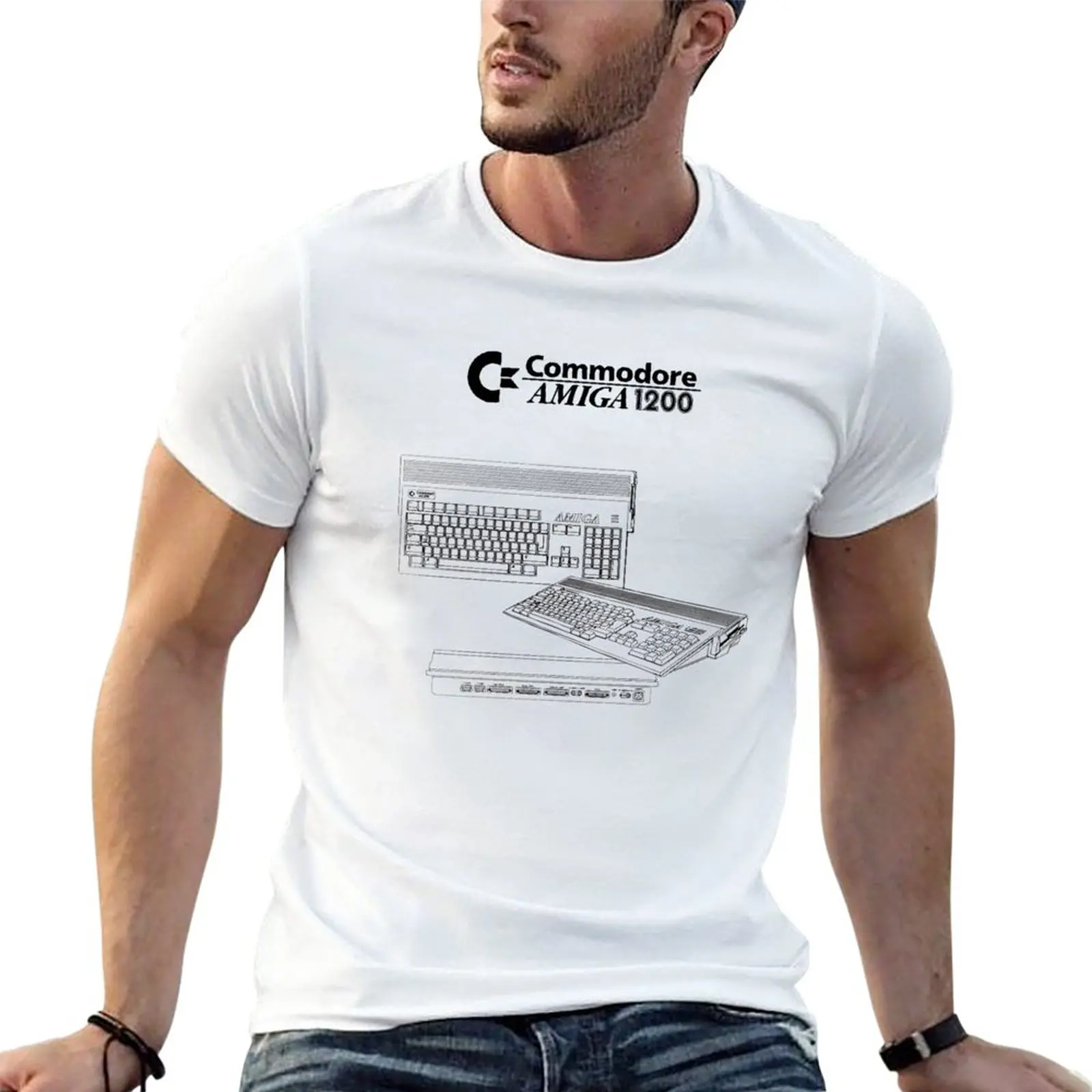 Commodore Amiga 1200 T-Shirt Summer Top T-Shirt Oversize T-Shirt Per Uomo
