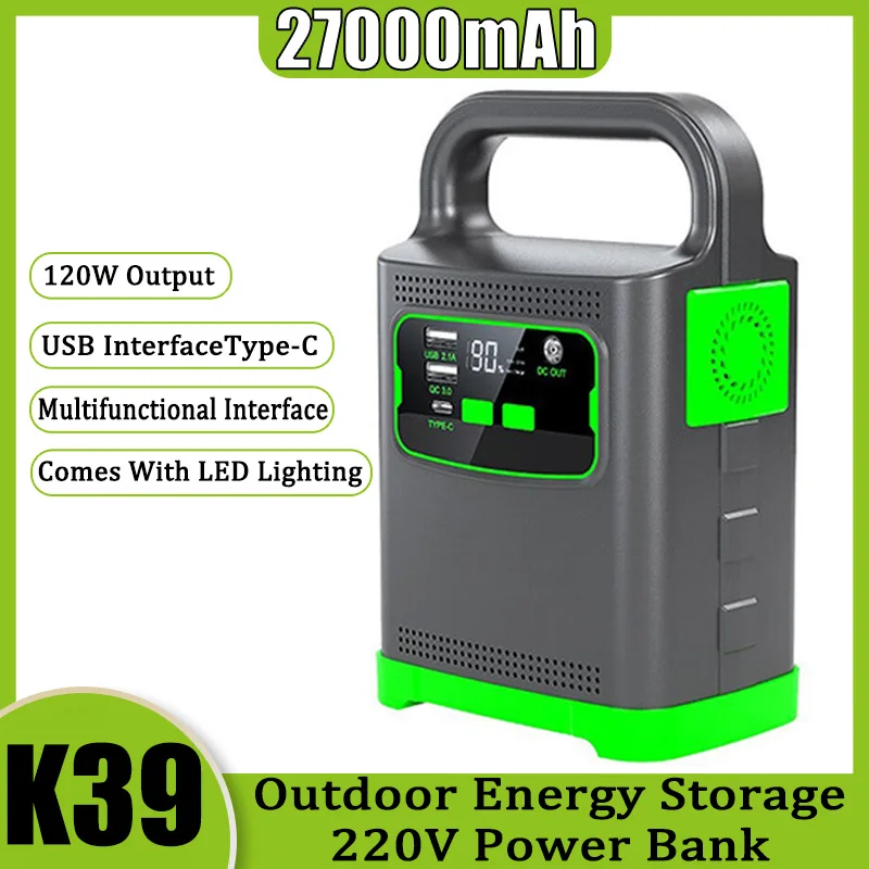 Nuovo 220V Outdoor Energy Storage Power Bank Interfaccia Usb Type-C Portable Power Bank Car Camping Batteria Al Litio Accumulo Di Energia