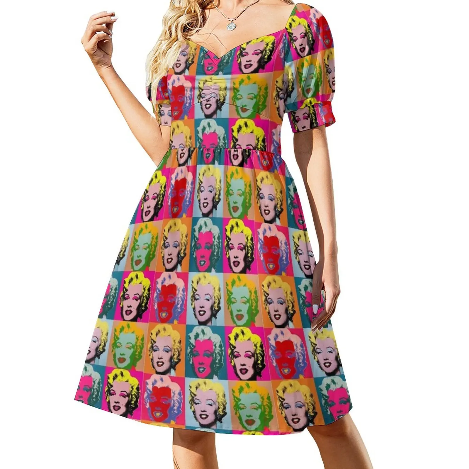 Andy Warhol, Marilyn Monroe Dress Party Dress Donna Eleganti Abiti Da Spiaggia Di Lusso