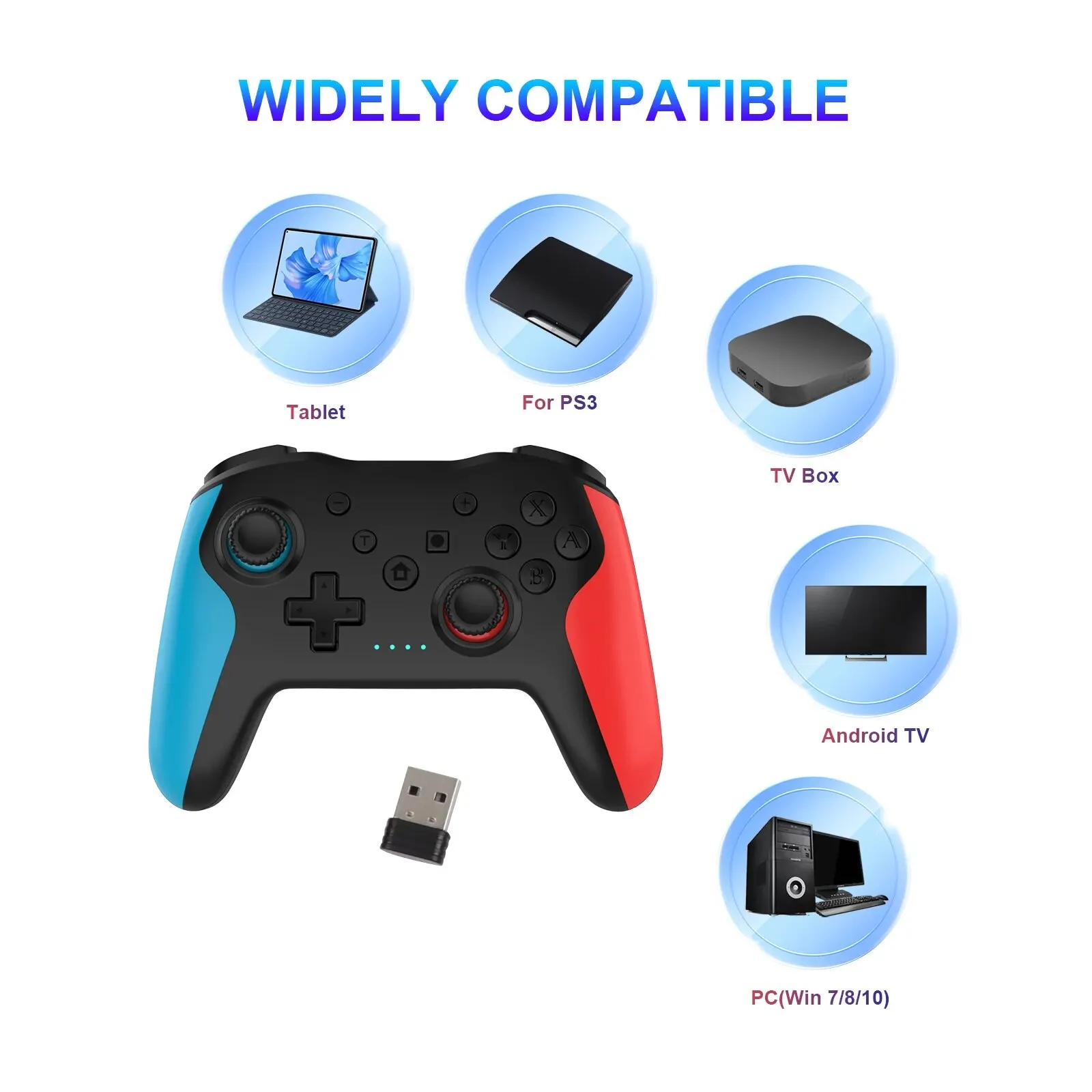 2.4G Wireless Double Controller Di Gioco Per Linux/Android Phone Game Box Game Stick Pc Smart Tv Box Gamepad Joystick