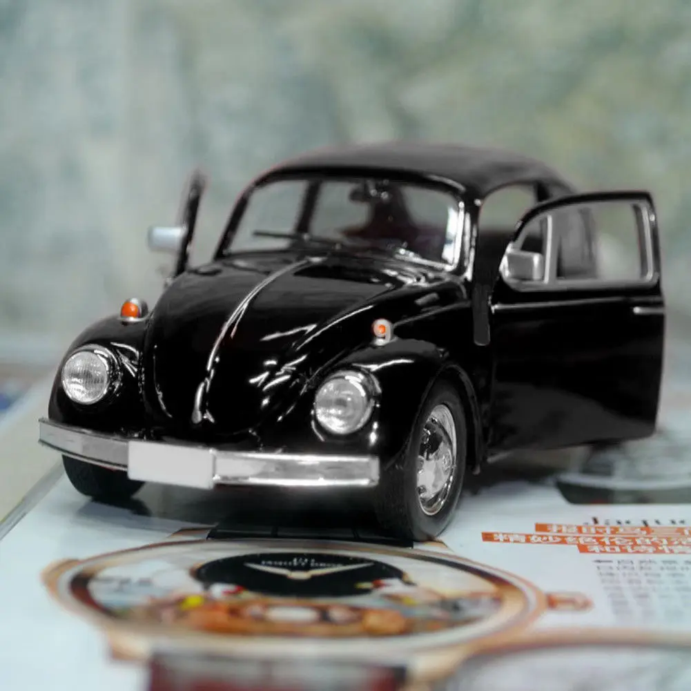 Beetle Diecast Pull Back Car Model Miniature New Lovely Vintage For Children Gift Decor Miniature Carine