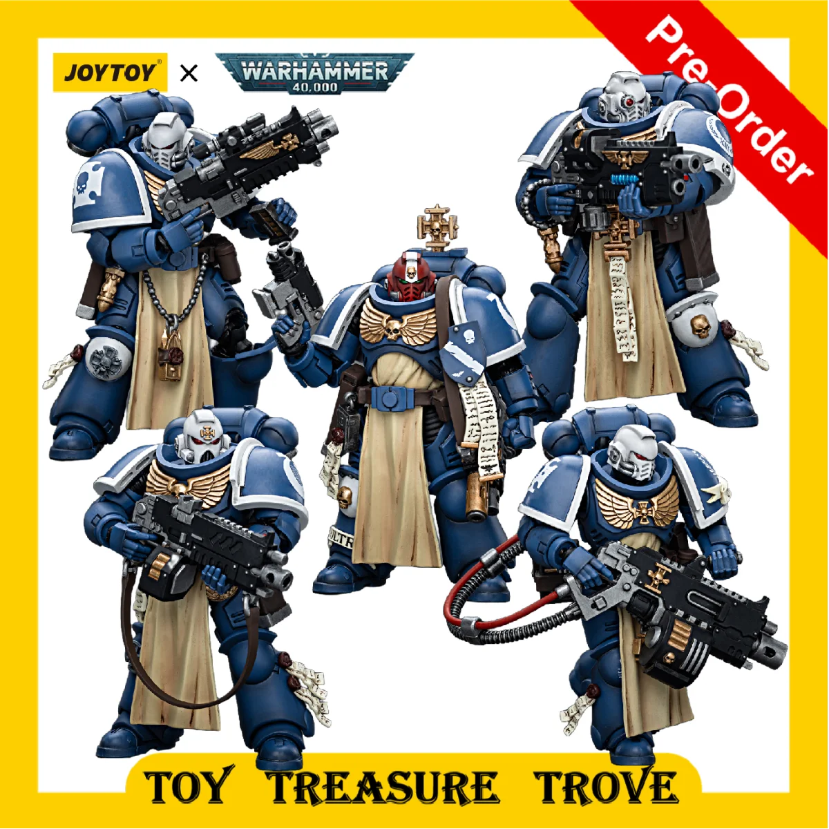 [Pre-Vendita] Joytoy Warhammer 40K 1/18 Action Figures 12Cm Ultramarines Sternguard Veterano Anime Modello Militare Collezione Giocattoli