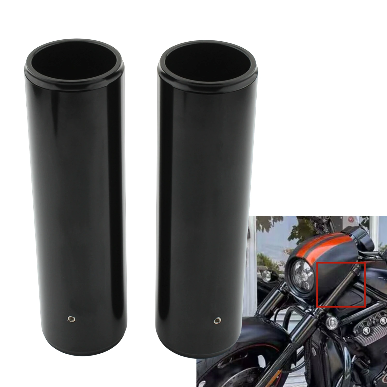 Per Harley-Davidson 2007-2011 V-Rod, Night Rod, Night Rod Special Motorcycle Upper Fork Tubes Covers