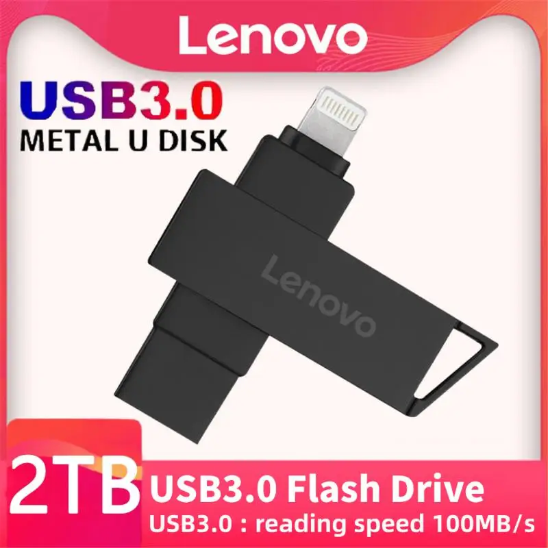 Lenovo Usb 3.0 2T Usb Flash Drive 1Tb Usb Stick Drive Usb 2Tb Impermeabile Usb Flash Memory Stick Pen Drive 256Gb Per Telefono/Laptop
