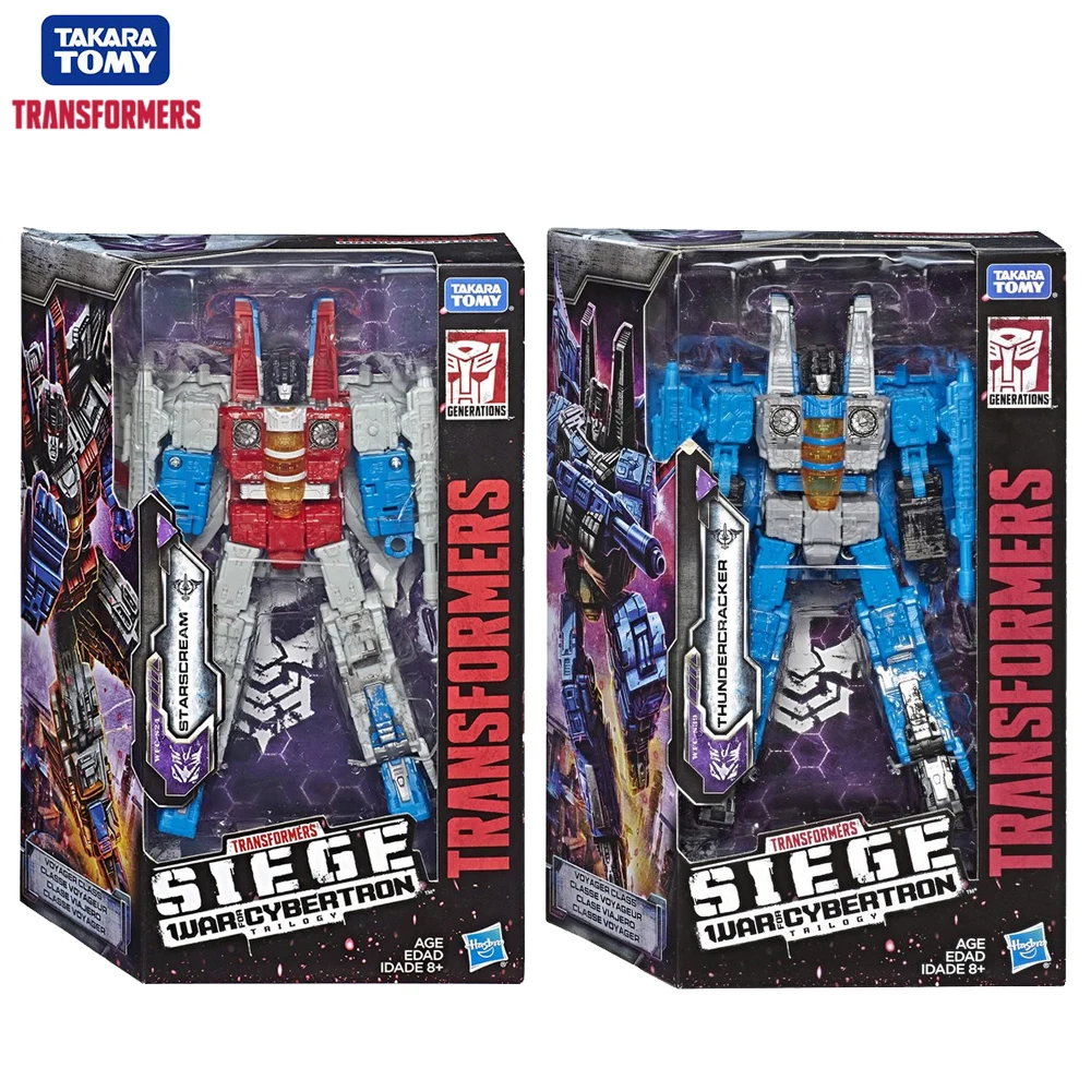 [Disponibile] Transformers War For Cybertron: Siege Starscream E Thundercracker 18Cm Voyager Class Action Figure Robot Model Toys