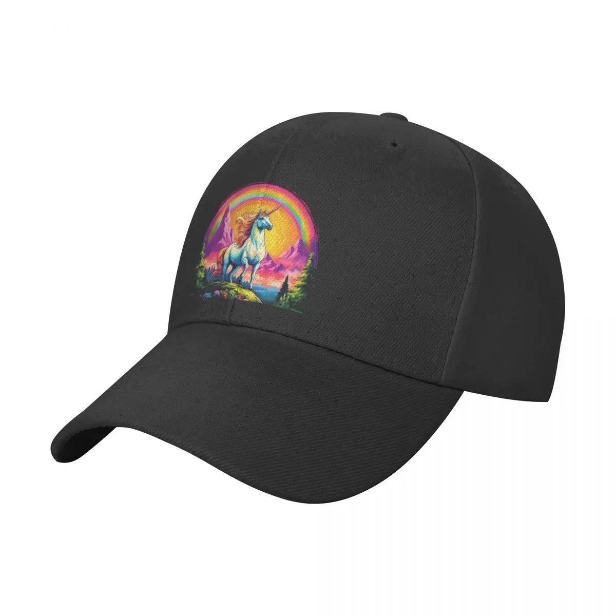 Majestic Unicorn On Rainbow Mountain Berretto Da Baseball Cappello Firmato Cappello Da Pesca Hip Hop Per Uomo Donna