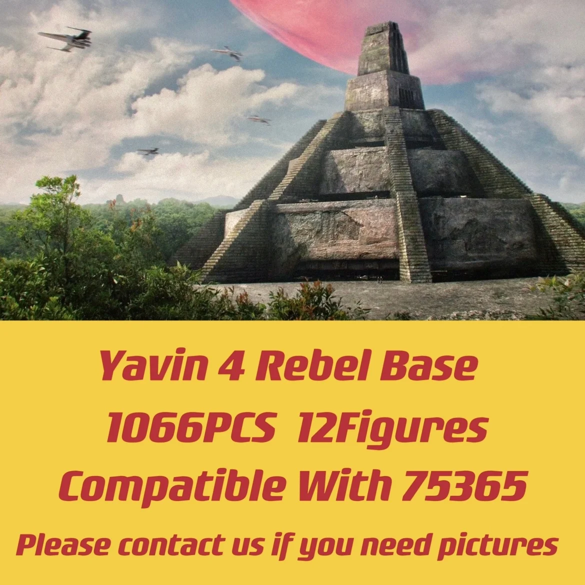 2024 In Magazzino Astronave Yavin Iv Rebel 75365 Base Building Blocks Montaggio Fit 1066Pcs Mattoni Modello Giocattoli Per Bambini Set Regalo