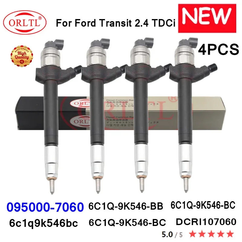 Iniettore Originale 095000-7060 Muslimexaymuslimab 095000 7060 0950007060 Per Ford Transit 2.4 Tdci 4Pc
