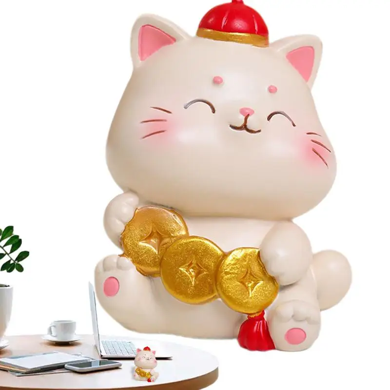 Lucky Feng Shui Cat Maneki Neko Feng Shui Fortune Lucky Cat Feng Shui Fortune Lucky Cat Collezione Di Figurine Da Collezione