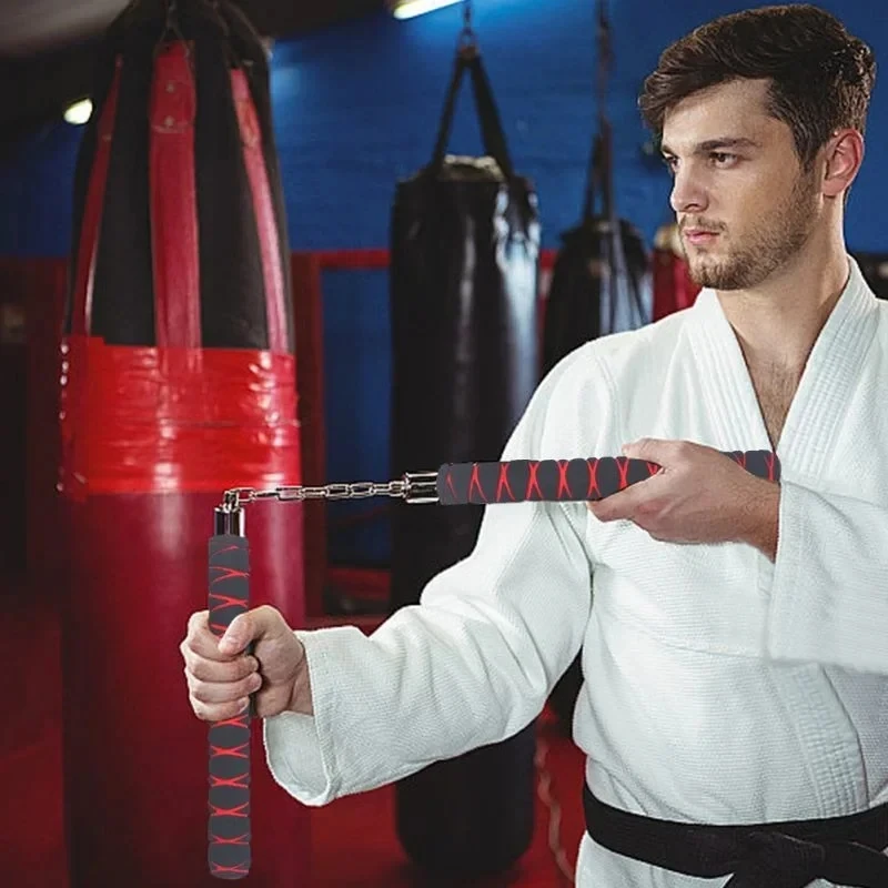 Spugna Nunchucks Arti Marziali Nunchaku Insegnamento Pratica Nunchakus Cinese Kung Fu Wushu Nunchucks Formazione Per Principianti