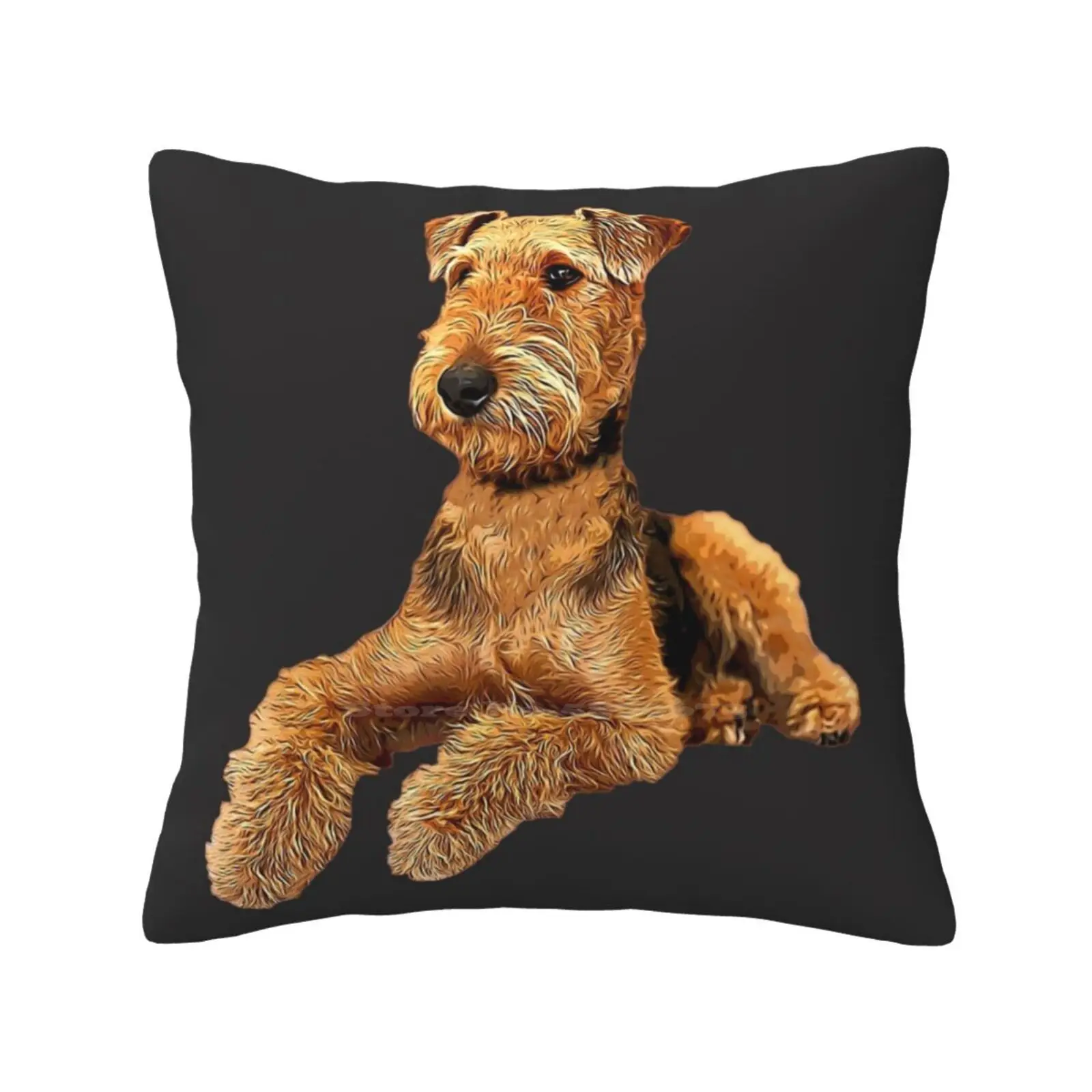Airedale Terrier Beautiful Dog Funny Cute Decor Square Federa Cani Airdale Airedale Terriers Puppy Cute Airedale Mom