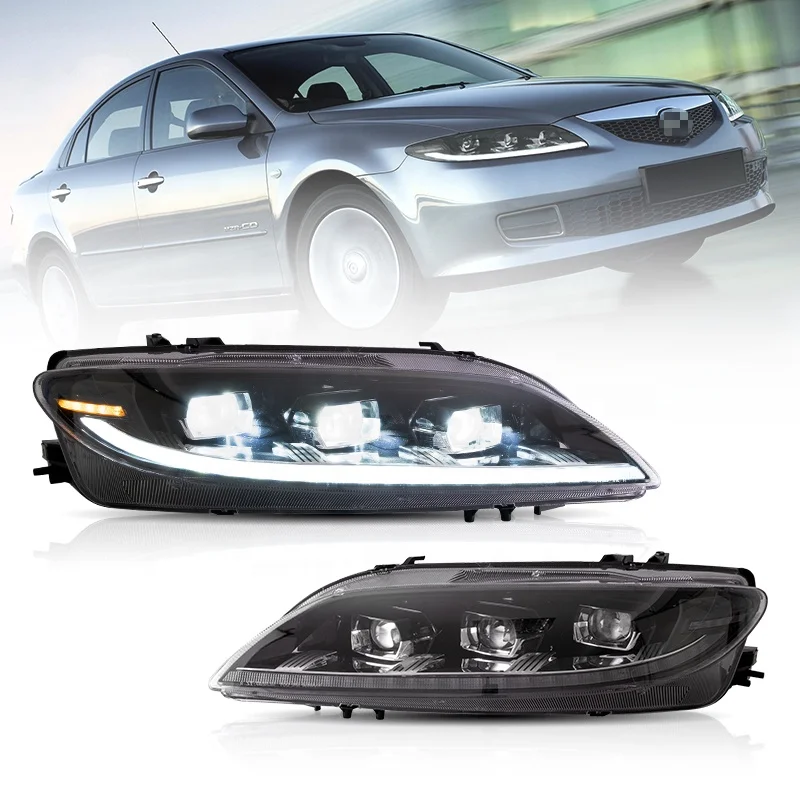 Vland Factory Wholesales Start Up Animation Drl 2007 2009 2014 Gs1 Lampada Frontale Full Led 2003-2015 Fari Per Mazda 6