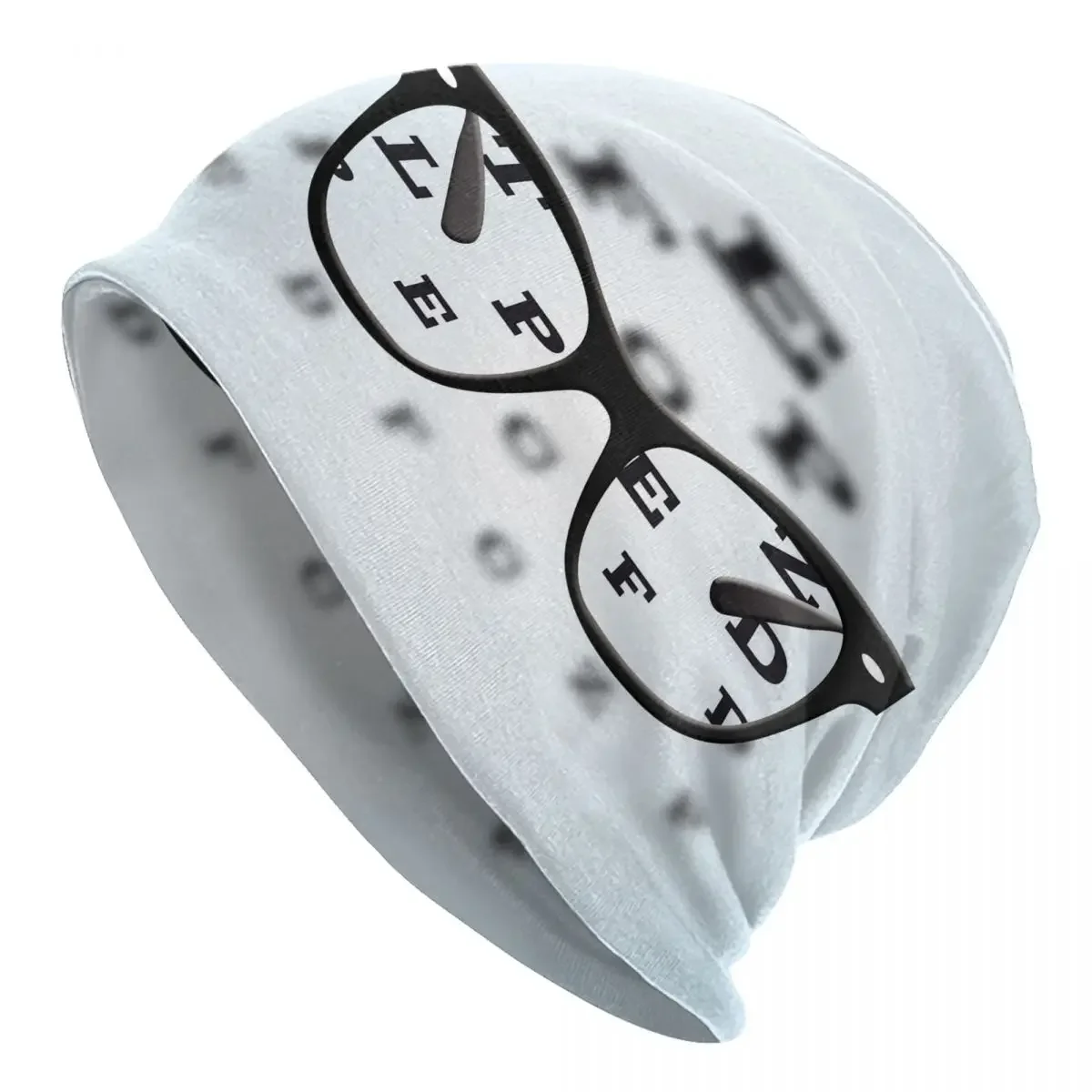 Eye Test Snellen Chart Bonnet Hat Knit Hat Hip Hop Unisex Adult Vision Exam Optometrista Winter Warm Skullies Berretti