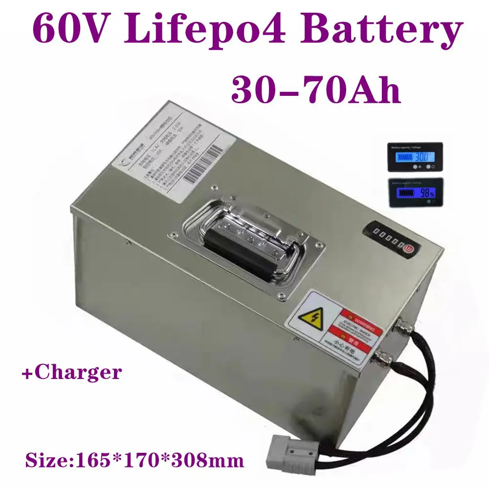 60V 50Ah 60Ah 70Ah 30Ah 40Ah Lifepo4 Batteria Al Litio Per Ebike Scooter Elettrico Moto Golf Cart Lifepo4 Batterie