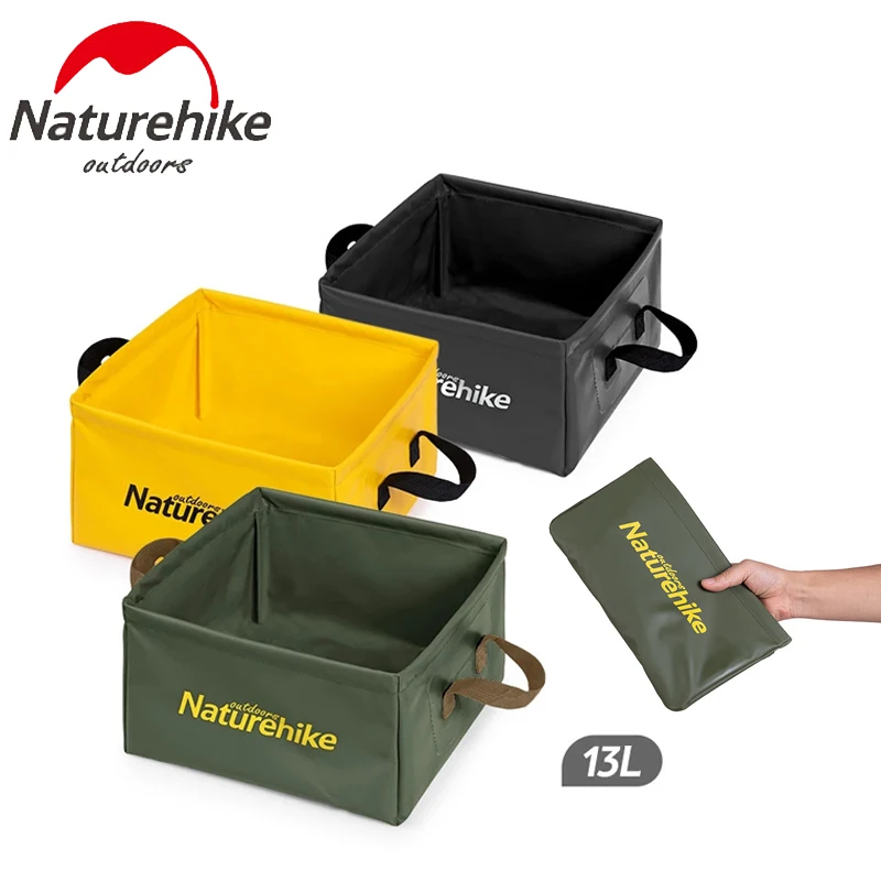 Secchio Portatile Pieghevole Naturehike Di Grande Capacità 13L Secchio Esterno Impermeabile Per Lavabo Quadrato Ultraleggero