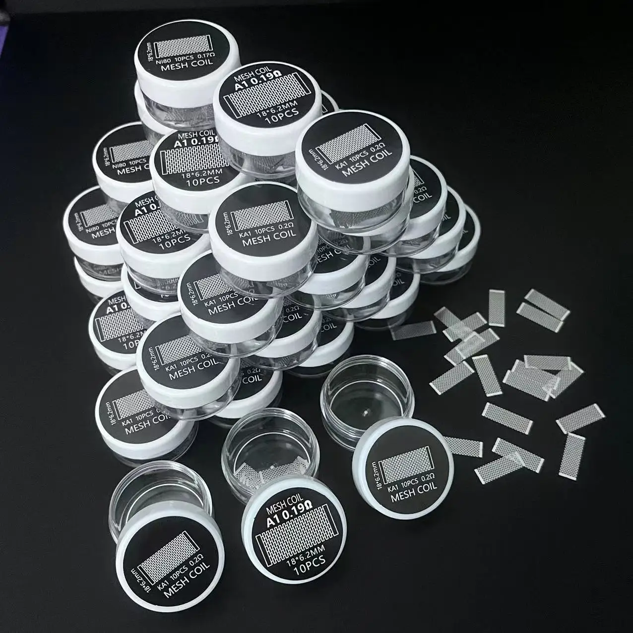 100/50/30 Pz Zeus X Mesh Coil Ni80 0.17Ohm Ka1 0.190Hm 0.20Ohm Meshwork Bobina 3.5Ml 4.5Ml Zeus X Tubo Di Vetro Dritto E A Bolle