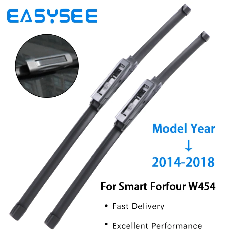 Windscreen Wiper Blades For Smart Forfour Fit Hook Arms 2007 2008 2009 2010 2011 2012 2013 2014 2015 2016 2017 2018
